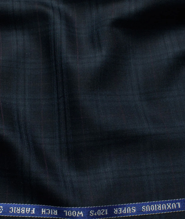 Wool-Checks-Super-120-Dark-Bluje-Checks-casual-semi-formal-toronto
