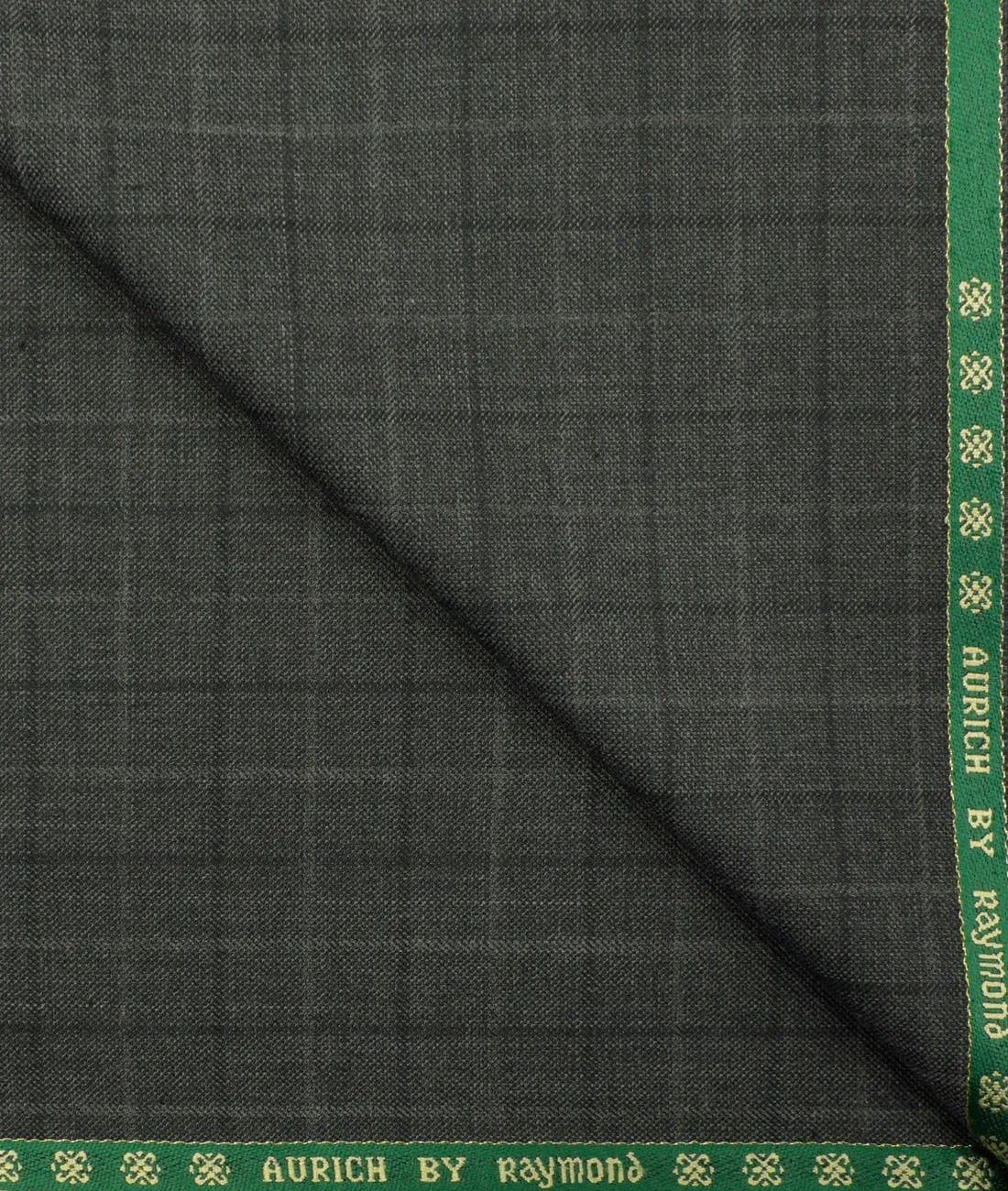 Wool Checks Super 90GÇÖs Unstitched Suiting Fabric (Worsted Grey)