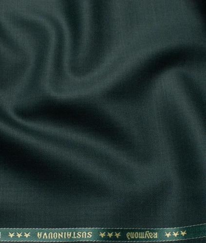 Wool Solids Super 100s Unstitched Suiting Fabric (Dark Sea Green)